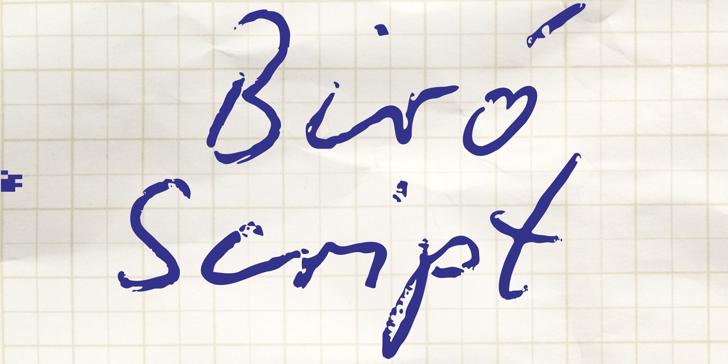 Biro Script Plus Font preview